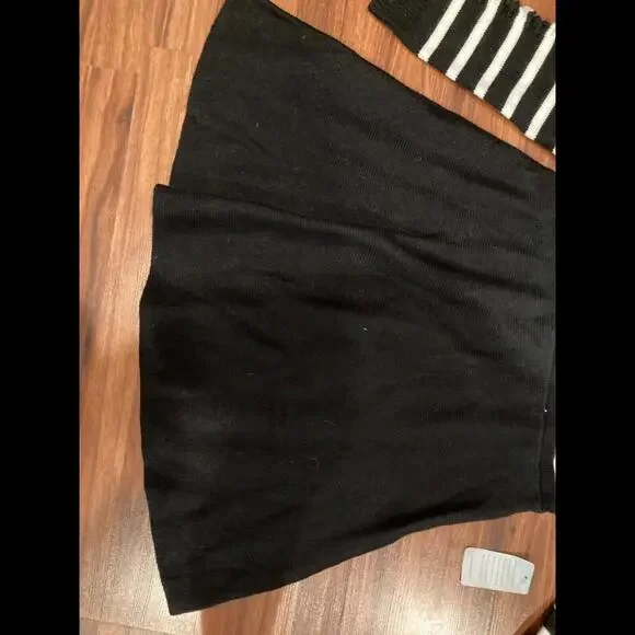 NWT New Eliza J Black White Striped Sweater Dress XL - Picture 6 of 6